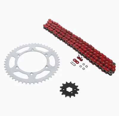 Kawasaki 1995-06 KDX200 / 1997-05 KDX220 Red O Ring Chain & Sprocket 13/49 110L - Image 1 of 4