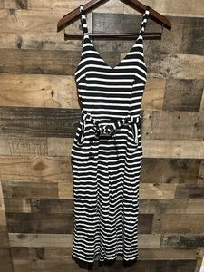 Monteau Strampler schwarz gestreift neu mit Etikett Small - Bild 1 von 1