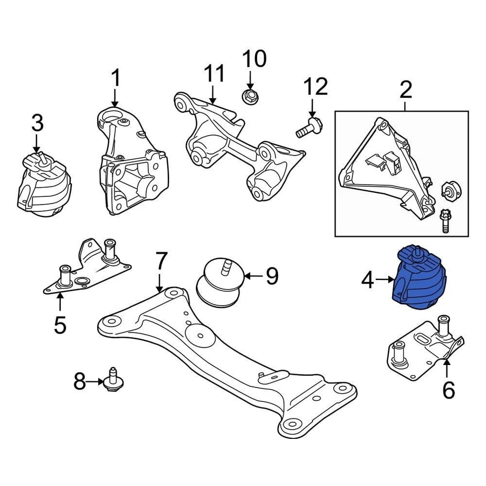 For BMW 335d 2009-2011 BMW 22116786695 Left Engine Mount Foto 1 de 1