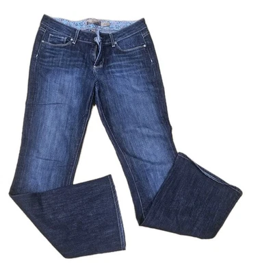 Paige Womens Montecito Jeans 29 Bootcut Flare Dark Wash Stretch Low Rise Classic - Image 1 of 4