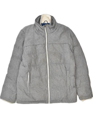 GUESS Mens Padded Jacket UK 44 2XL Grey Polyester Winter RC08 - Image 1 of 4