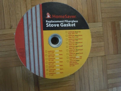 Homesaver replacement fiberglass rope stove gasket 7/8" x 25' (full roll) - Image 1 of 3