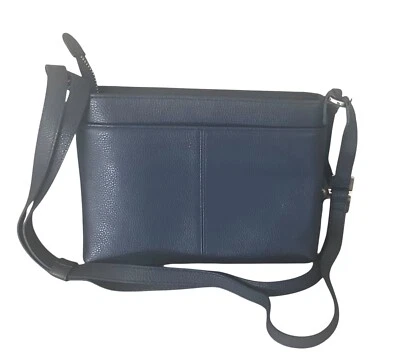 BRIGHTON BARBADOS  Crossbody Organizer Purse -Navy Blue-leather - Image 1 of 3
