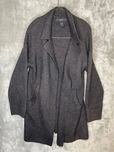 Suéter plumero Forever 21 frente abierto manga larga bolsillos negro para mujer talla S” - Imagen 1 de 15