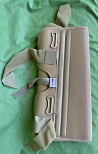 EZY WRAP Knee Immobilizer, 16" Perforated Vinyl, Model 01235BR-16, XXLARGE Brown - Picture 1 of 2