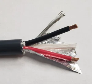 12 Awg 2 Conductor core shielded outdoor UV rated Stranded power cable 600V UL - Picture 1 of 2