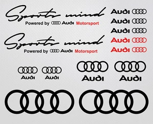 Audi Sports Mind Motorsport Aufkleber Quattro Sticker A3 A4 A5 A6 TT S3 RS Q8 Tuning - Bild 1 von 12