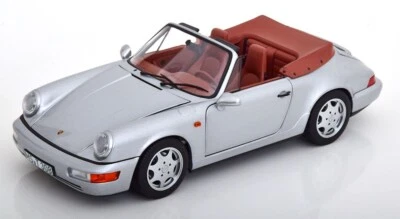 1/18 Norev Porsche 911 964 carrera 2 1990 cabrio silver 187330 cochesaescala - Imagen 1 de 4