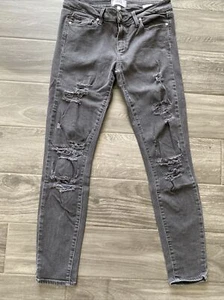 Paige Damen Jeans Hose Blogger Schwarz Löcher Zerrissene Used-Look Gr 29 - Bild 1 von 4