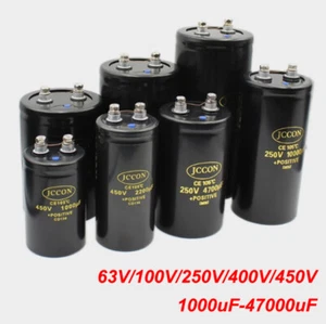 63V/100V/250V/400V/450V Aluminum Electrolytic Capacitor Bolt 1000uF-47000uF - Picture 1 of 29