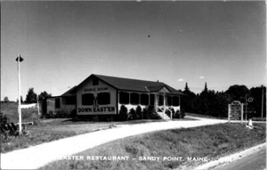 Down Easter Restaurant Sandy Point Maine Real Photo Postcard RPPC East'er Old - Picture 1 of 1