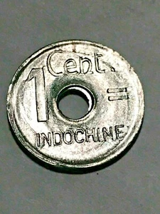 1943 French Indo-China 1 Cent BU #19187 - Picture 1 of 4