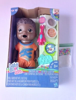 Baby Alive Super Snacks Snackin Luke C1882 African American Doll 2017  - Image 1 of 4