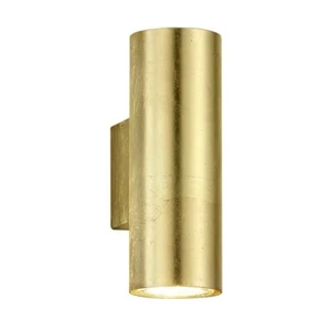 Designer Wandstrahler up&down in gold foliert 16,5cm Ø6cm, Schlafzimmerleuchte - Bild 1 von 1