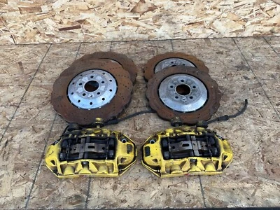 BREMBO FRONT BRAKE CALIPER W/DISKS/ROTORS OEM 35K 14-18 AUDI A6 A7 S6 S7 RS7 - Image 1 of 4