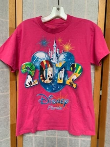 Hanes Walt Disney World Florida  2012 T-Shirt Size L (14-16) Glitter - Picture 1 of 7