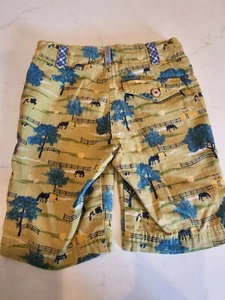 Boys Matilda Jane Size 4 adjustable waist Don't Fence Me In Shorts farm Horses - Picture 1 of 3