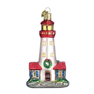 Old World Christmas LIGHTHOUSE (20003) Glass Ornament w/ OWC Box - Picture 1 of 1