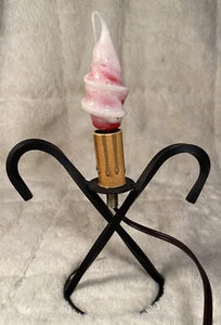 Vintage Wrought Iron Night Lite Decorative Light Candle Light - Picture 1 of 7