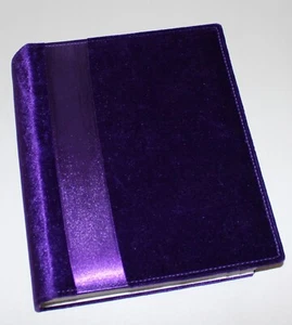 Beautiful Purple Velvet Photo Album 50 Pages Holding 4 - 4X6 Per Page - Picture 1 of 9