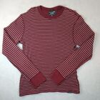 Abercrombie & Fitch Thermal Muscle Shirt Men's Xl Waffle Knit Maroon Striped