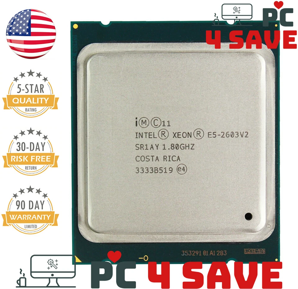 Intel Xeon E5-2603 V2 SR1AY 1.80GHz 10MB Quad Core LGA 2011 Server Processor 80W - Image 1 of 1