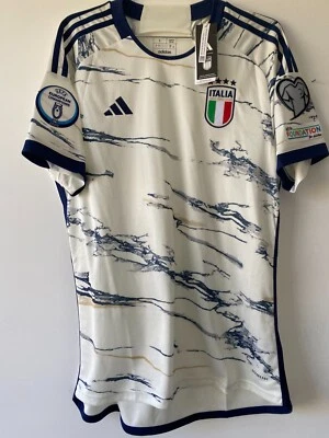 CAMISETA VISITANTE ITALIA 2023 ADIDAS [L] NUEVA CON PARCHES OFICIALES, FUTBOL FIGC Foto 1 de 4