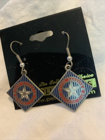 Texas Rangers  PETER DAVID COLLECTIBLE MLB BASEBALL TEAM LOGO EARRINGS NEW Cover