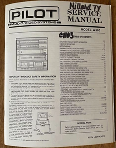 MORSE / PILOT W500 TUNER STEREO TAPE RECORDER 43M383 SERVICE REPAIR MANUAL - Picture 1 of 1