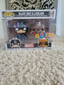 Funko Pop Marvel Teleporting Lockjaw & Black Bolt Limited Edition - Picture 1 of 3
