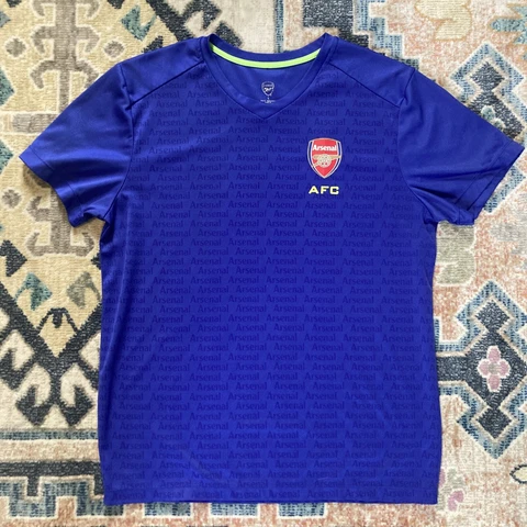 AFC Arsenal Mens Polyester V Neck Royal Blue Soccer Futbol T Shirt Large Cover