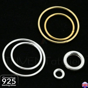 925 STERLING SILVER 4.5-17mm Closed Jump Rings  Jewellery Findings  441 - Picture 1 of 10