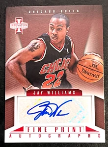 Tarjeta autógrafa roja con impresión fina 2012-13 Panini Innovation Jason "Jay" Williams - Imagen 1 de 5