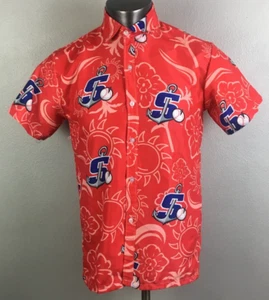 Stockton Ports Stadium Giveaway 2023 Promo Hawaiian Shirt Size M Oakland A's BWM - Picture 1 of 6