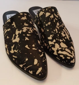 DOLCE VITA REAL COW CALF HAIR FUR POINTED TOE MULES SLIP-ON SHOES WOMEN'S SZ 7.5 - Picture 1 of 9