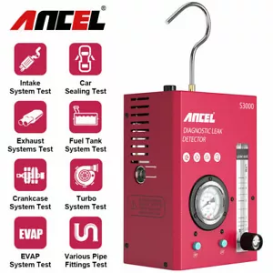 Automotive EVAP Smoke Machine Tester Leak Detector Pipe System Diagnostic Tool - Foto 1 di 11