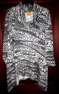 Ruby Rd. Woman Sz 2X Stretch Knit Tunic Top Shirt Blouse Lagenlook Animal Print - Picture 1 of 3