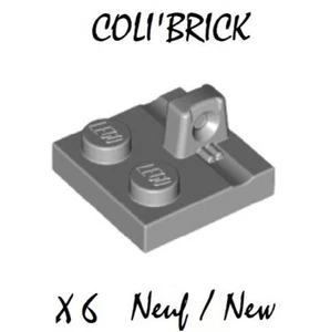Lego 92582 - 6x Charnières / Hinge plate 2x2 locking - Light Bluish Gray - NEW - Picture 1 of 1