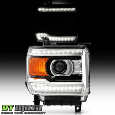 For 2014-2018 GMC Sierra 1500 Halogen w/ LED DRL Projector Headlight - Passenger - Image 1 of 4