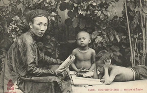 PC VIETNAM, INDOCHINA, MAITRE D'ÉCOLE, (b20678) - Imagen 1 de 2