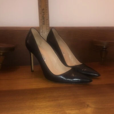 ZAPATOS DE TACÓN DE AGUJA MANOLO BLAHNIK MUJER CUERO NEGRO TALLA 39.5 Foto 1 de 4