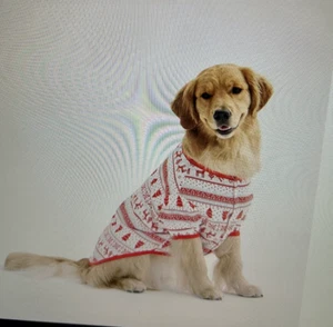 Pet Jammies Christmas design red w/ white Trees Reindeer M one piece NIP - Picture 1 of 1