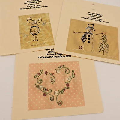 3 Plumcute Designs #213/#301/#218 Christmas/Holiday/Love/Snowman/Heart - Image 1 of 4