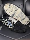 Size 42 / 9US Off-White Virgil Abloh Low Vulcanized Sneakers Black Canvas