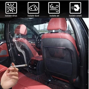 Car Divider Film Isolation Shield 4.6 x 5.9 ft Protective Pvc Taxi Uber Lyft Cab - Picture 1 of 5