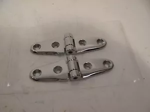 PERKO 120 #1 CHROME BRONZE 4 " STRAP HINGE NEW OLD STOCK NICE 0120DP1CHR - Picture 1 of 2