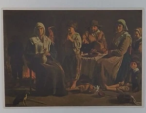 Vintage Art Print - Peasant Family By Louis Le Nain - Picture 1 of 2