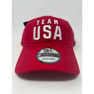 New Era Team USA Olympics 9TWENTY Adjustable Hat American Red Mens Brand New - Picture 1 of 6