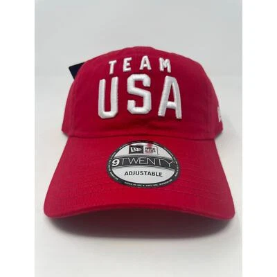 New Era Equipo EE. UU. Juegos Olímpicos 9TWENTY Sombrero Ajustable Rojo Americano Para Hombres Totalmente Nuevo Foto 1 de 4