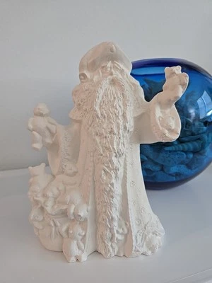 Bolsa de Juguete SANTA de 10" de Cerámica Listo para Pintar Osos de Peluche PADRE NAVIDAD SIN PINTAR Foto 1 de 4